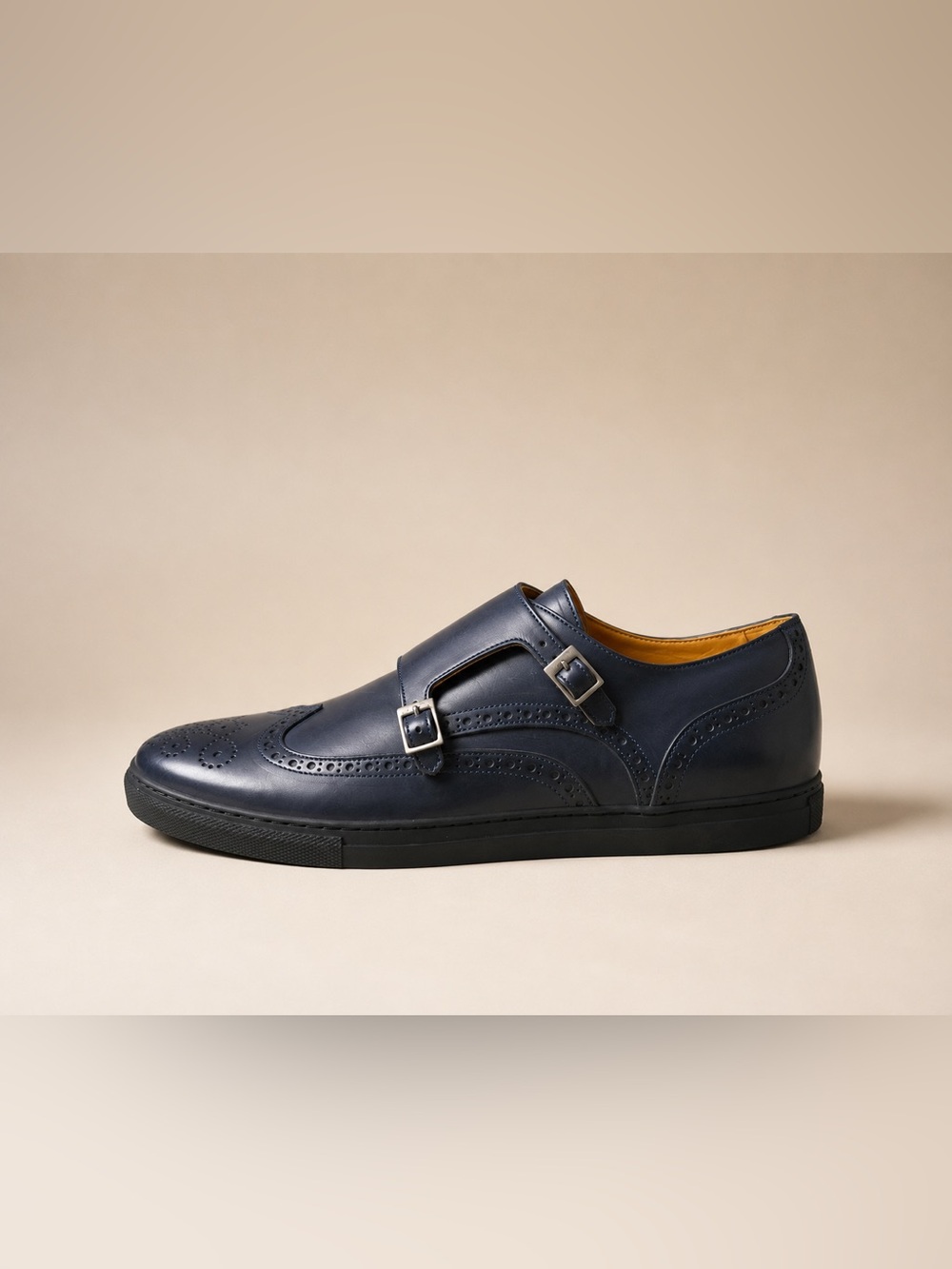 Undandy Handmade Double Monk Strap Brogue Leather Sneakers 11,5 Made in Portugal